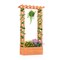 Wooden Raised Garden Bed With Trellis 60 Inch Planter Box Fir Wood Vertical Plant Stand For Flowers Vegetables Orange